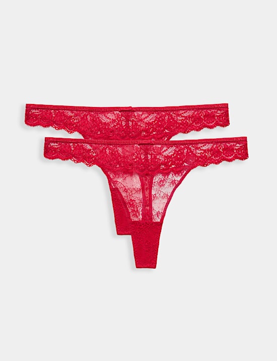 2 Pack Ida Lace Thongs