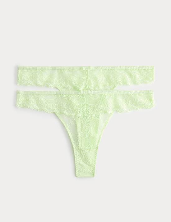 Lot de 2 strings Ida en dentelle