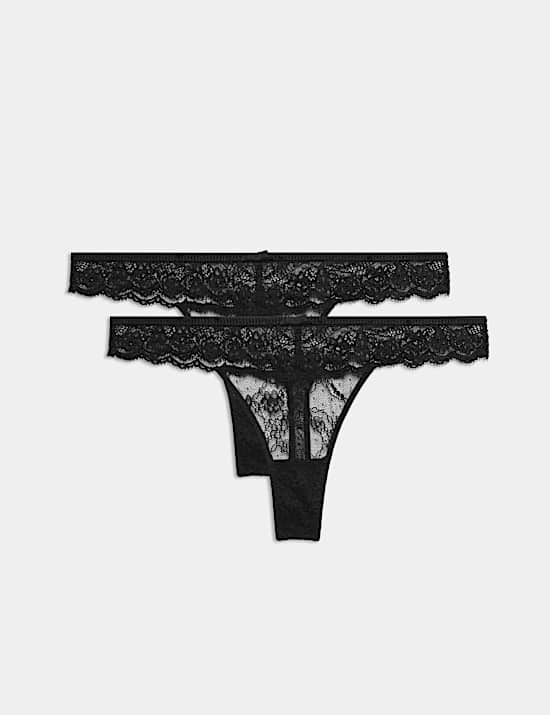 2 Pack Ida Lace Thongs