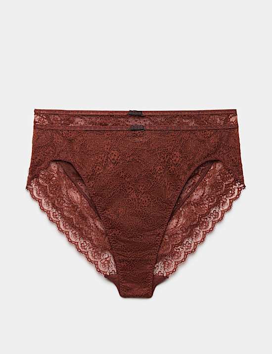 2 Pack Ida Lace High Waisted High Leg Knickers