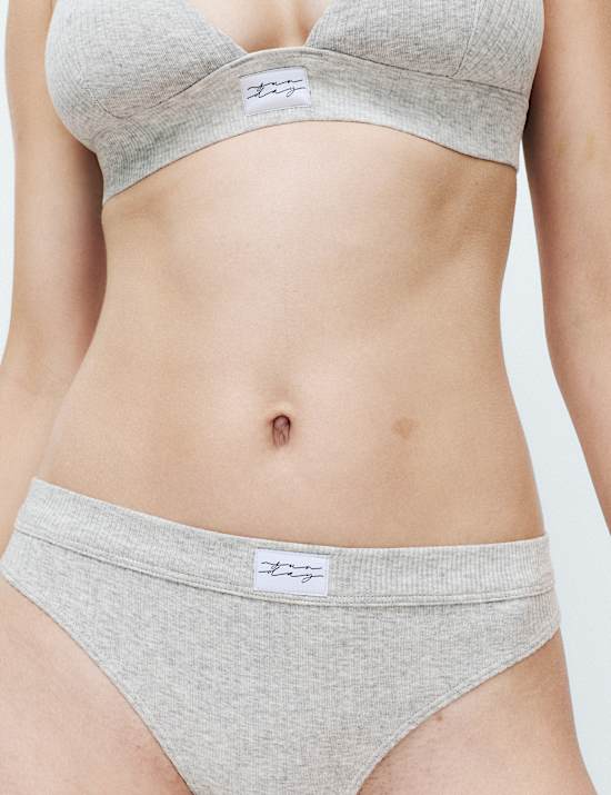2 Pack Asta Rib Brazilian Knickers