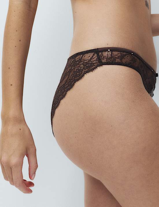 Luna Spot Lace Brazilian Knickers