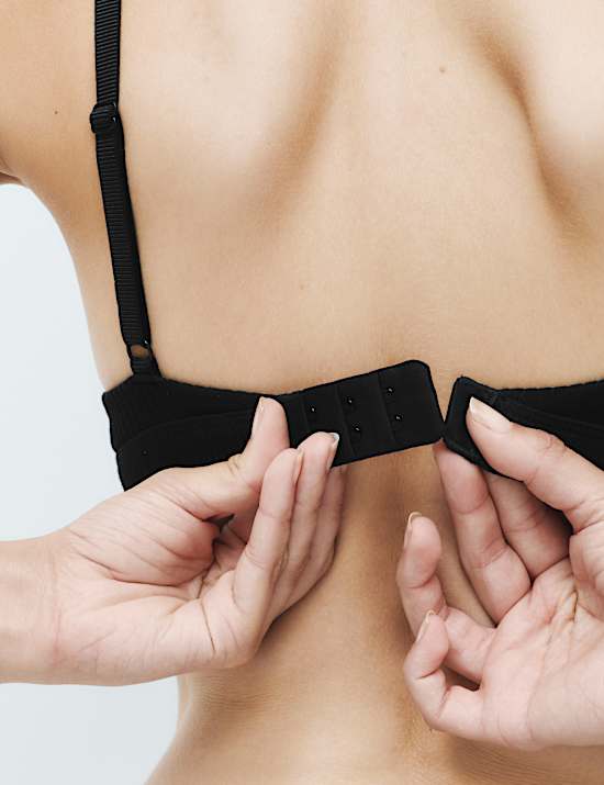 Asta Cotton Blend Padded Demi Cup Bra A-E