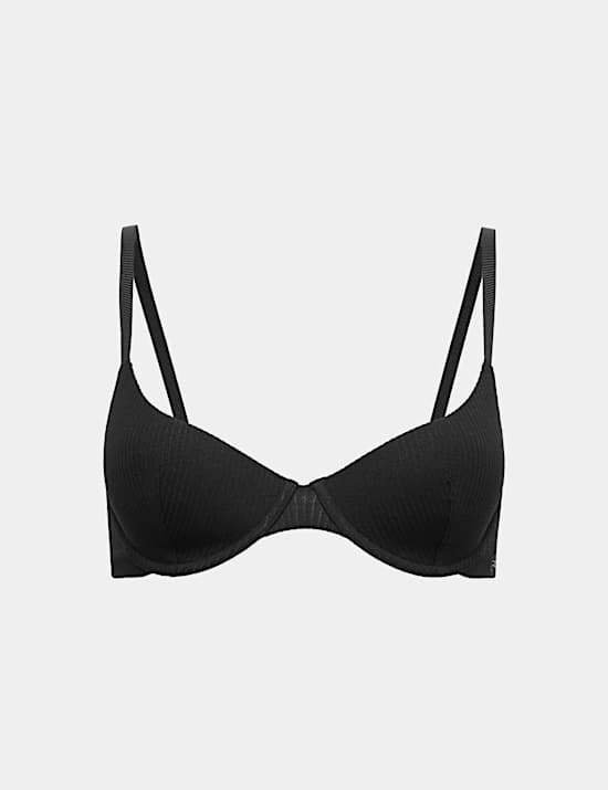 Asta Cotton Blend Padded Demi Cup Bra A-E