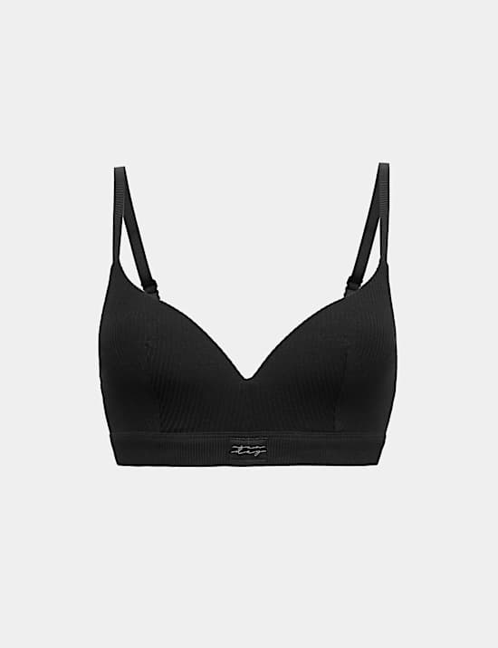 Asta Cotton Blend Non Wired Plunge Bra A-E