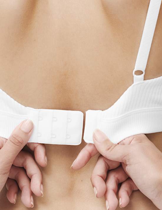 Bra Plunge Tanpa Kawat Campuran Katun Asta (Cup A-E)