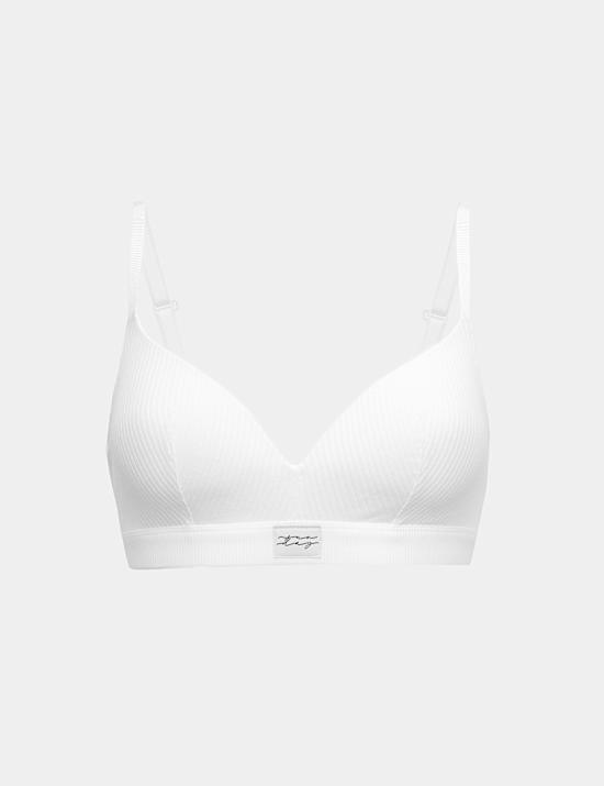 Bra Plunge Tanpa Kawat Campuran Katun Asta (Cup A-E)