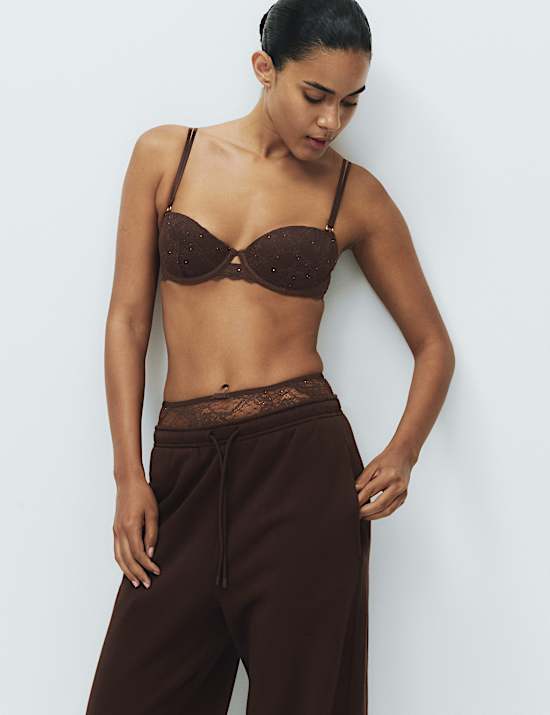 Padded Lace Wired Balcony Bra
