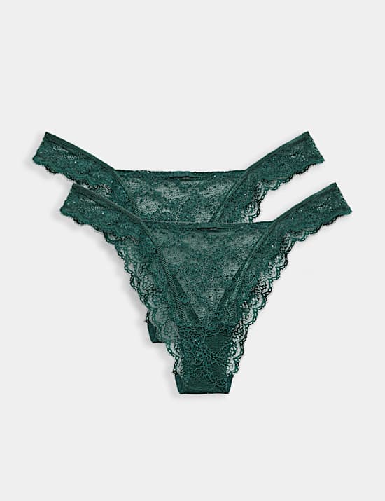 2 Pack Ida Mesh & Lace Miami Knickers