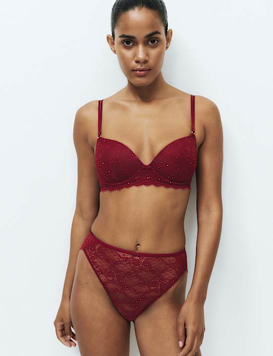 2 Pack Ida Lace High Leg Knickers