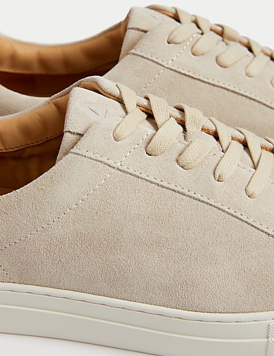 Suede Lace Up Trainers with Freshfeet™