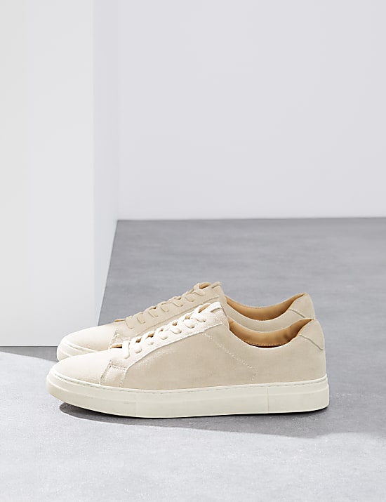 Suede Lace Up Trainers with Freshfeet™