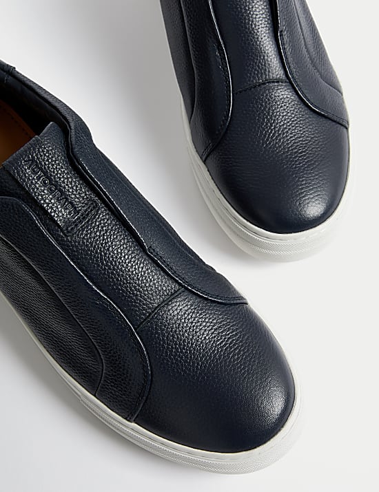 Leather Slip-On Trainers with Freshfeet&trade;