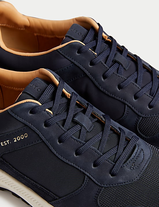 Suede Lace Up Trainers with Freshfeet&trade;
