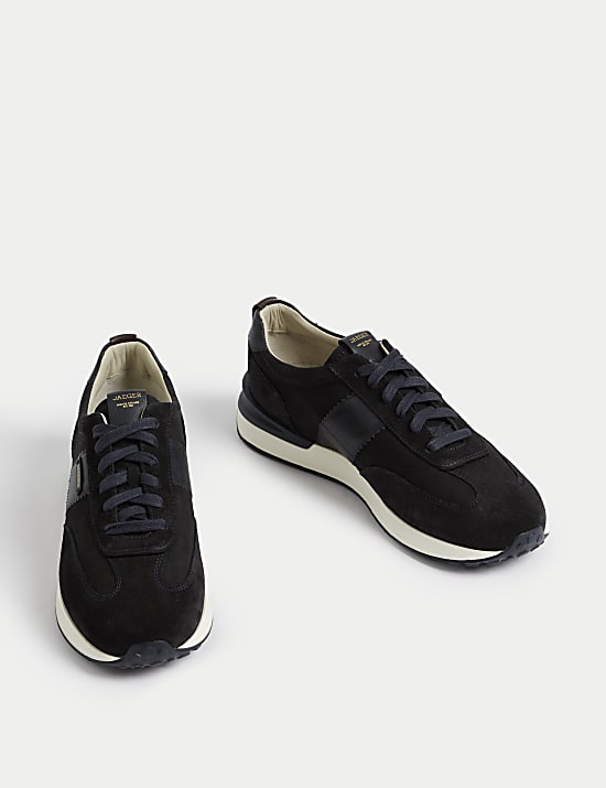 Leather Lace Up Trainers
