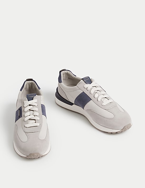 Leather Lace Up Trainers