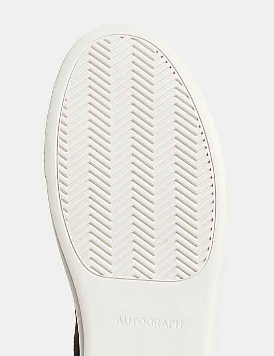 Nubuck Leather Lace Up Trainers