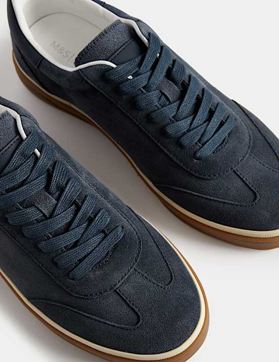 Suede Lace-Up Trainers