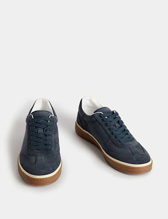 Suede Lace-Up Trainers