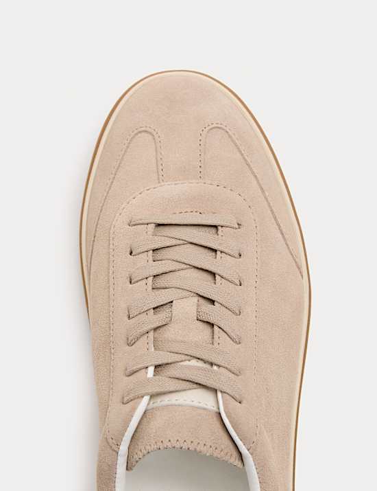 Suede Lace-Up Trainers