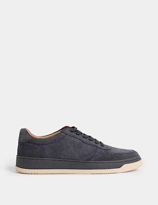 Suede Lace-Up Trainers