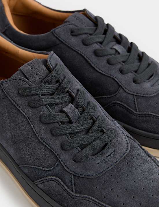 Suede Lace-Up Trainers