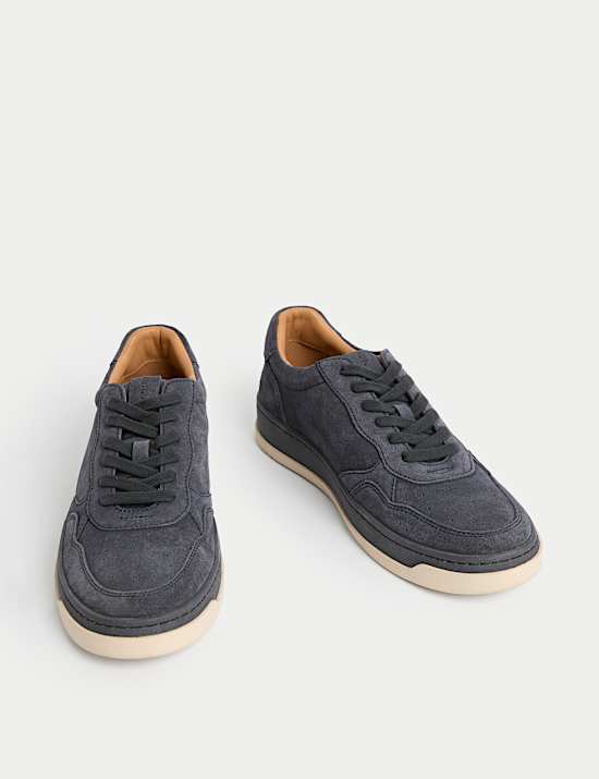 Suede Lace-Up Trainers