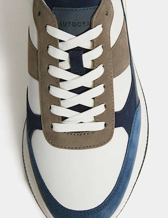 Leather Lace Up Trainers