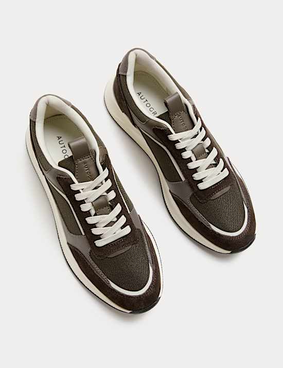 Lace Up Mesh Runner Trainers