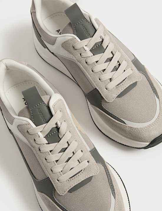 Lace Up Mesh Runner Trainers