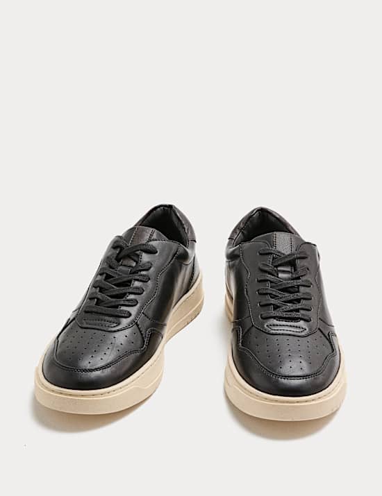 Leather Lace up Trainers