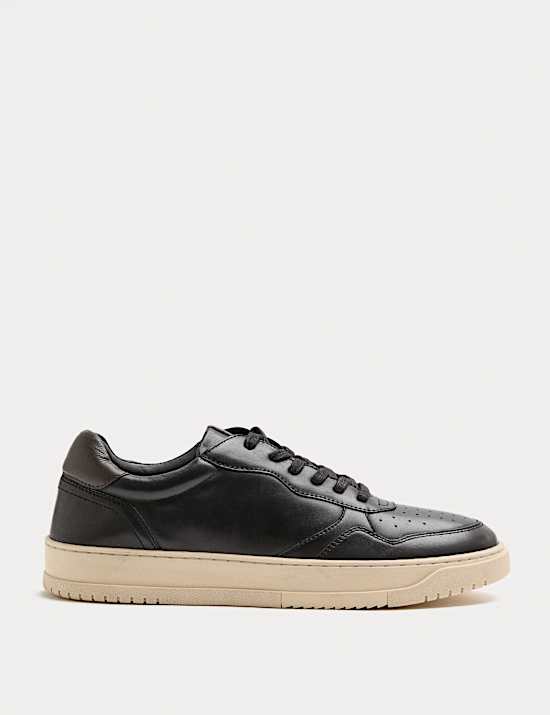 Leather Lace up Trainers