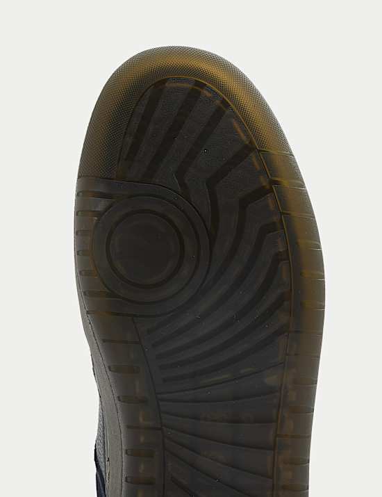 Leather & Suede Lace Up Trainers