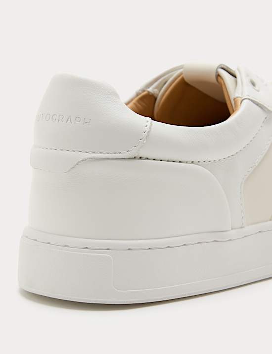 Leather Colour Block Trainers