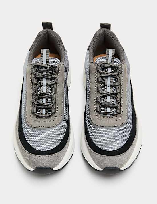 Leather Mix Runner Trainers