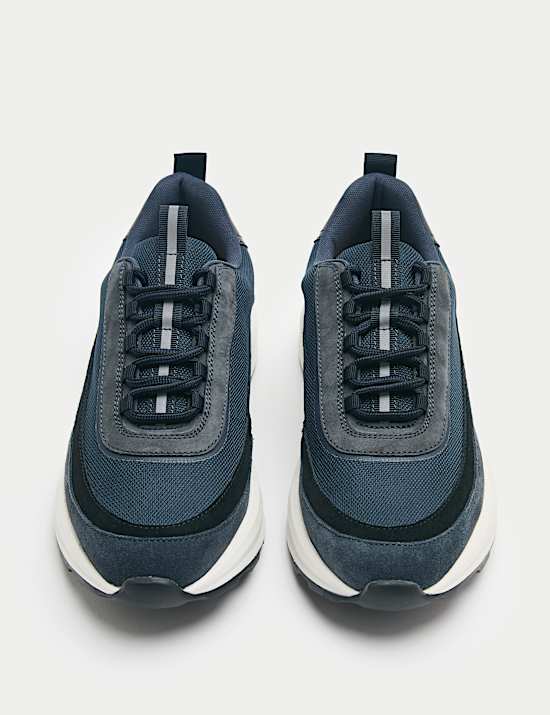 Leather Mix Runner Trainers