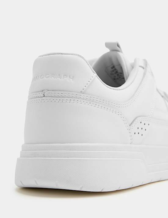 Leather High Profile Lace Up Trainers