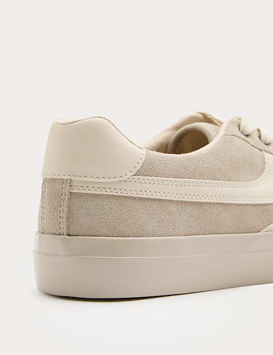 Suede Lace Up Trainers