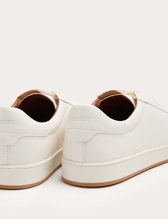 Leren sneakers met veters