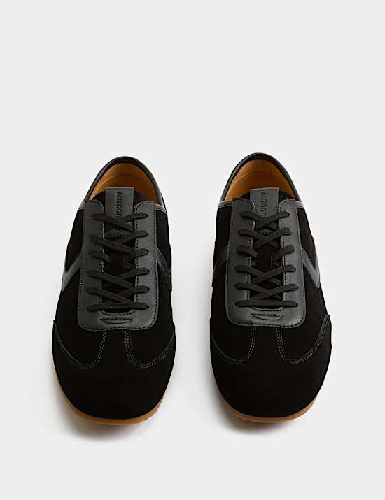 Low Profile Leather Lace Up Trainers