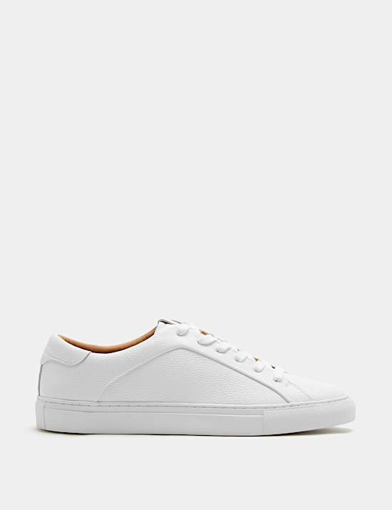 Leather Cupsole Trainers with Freshfeet&trade;