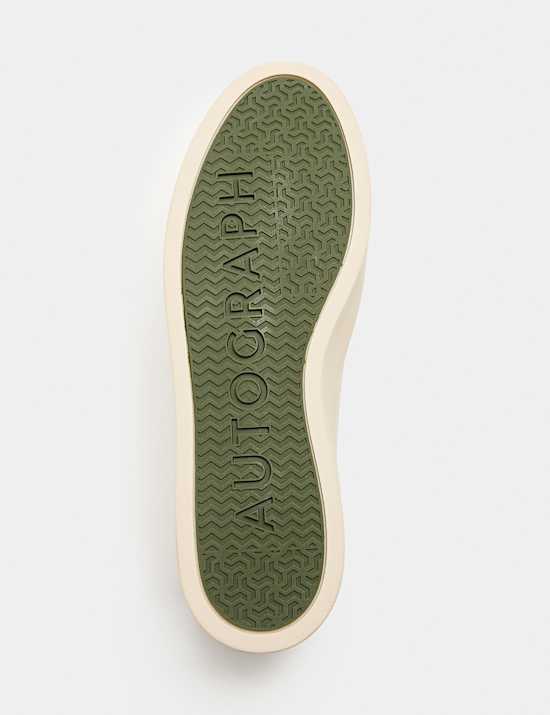 Leather Lace Up Cupsole Trainers