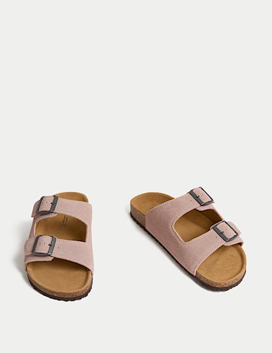 Suede Slip-On Corkbed Sandals