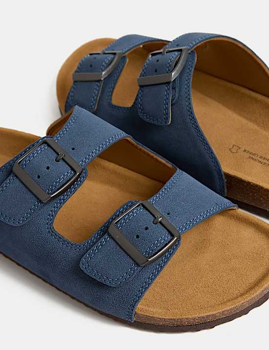 Suede Slip-On Corkbed Sandals