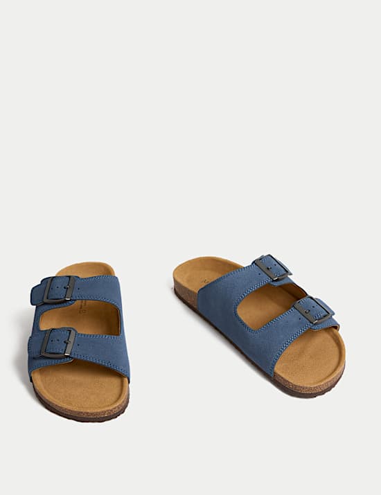 Suede Slip-On Corkbed Sandals