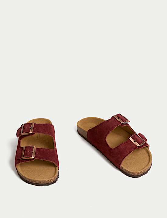 Suede Slip-On Corkbed Sandals