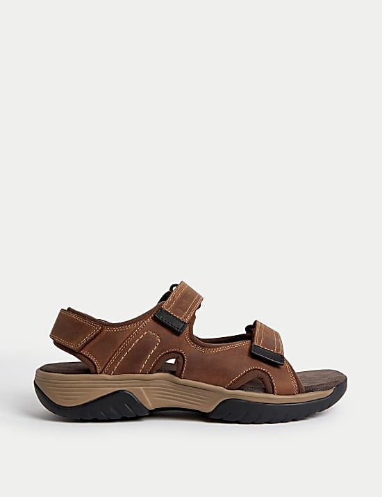 Airflex&trade; Nubuck Leather Riptape Sandals