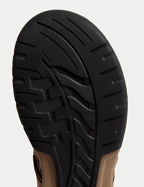 Airflex&trade; Nubuck Leather Riptape Sandals