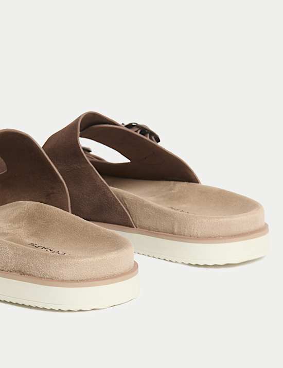 Suede Slip-On Sandals