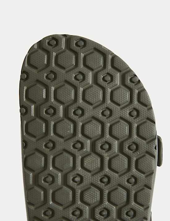 Moulded Footbed Two Strap Slider Sandals